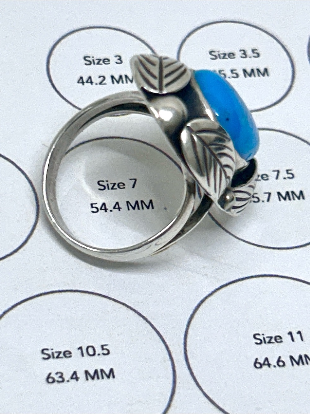 Antique Inlaid Turquoise Gemstone Sterling Silver Navajo Indian Scarab Ring - Picture 10 of 16